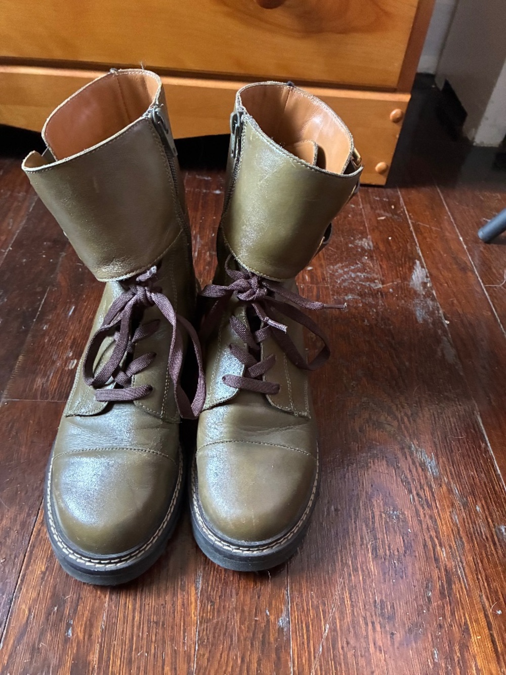 See By Chloe Army Green Boots- size 38